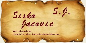 Sisko Jačović vizit kartica